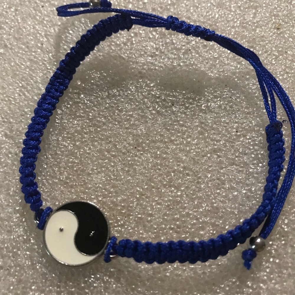 Blue Yin Yang Cord Bracelet - Unbranded